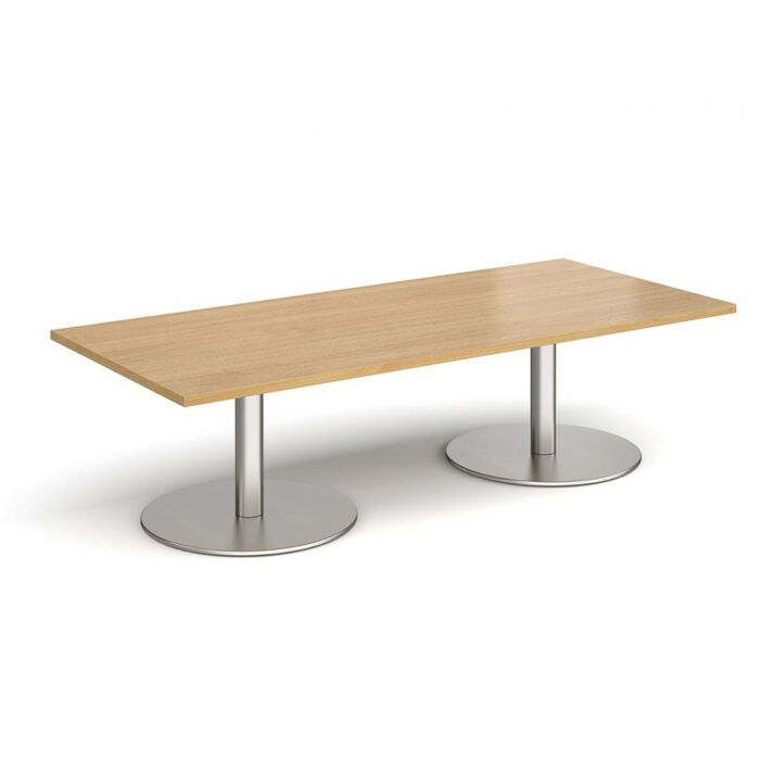 DAMS Monza rectangular coffee table with flat round bases 1800mm x 800mm-34789