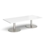 DAMS Monza rectangular coffee table with flat round bases 1800mm x 800mm-34786