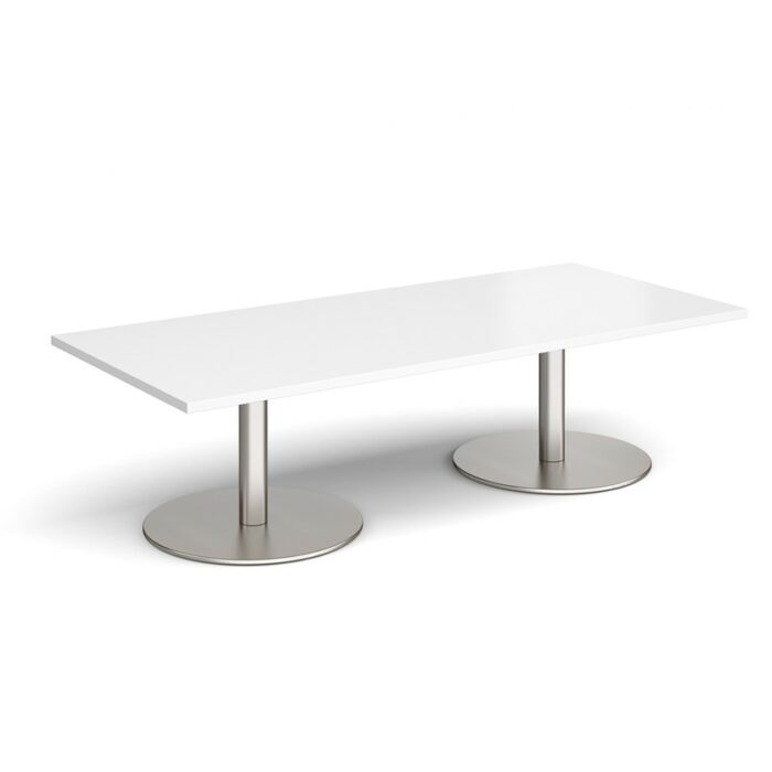DAMS Monza rectangular coffee table with flat round bases 1800mm x 800mm-34786