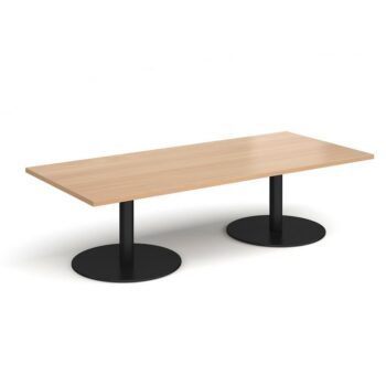 DAMS Monza rectangular coffee table with flat round bases 1800mm x 800mm-0