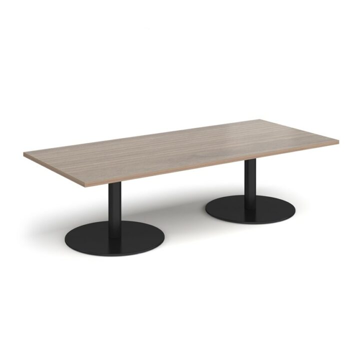 DAMS Monza rectangular coffee table with flat round bases 1800mm x 800mm-34783