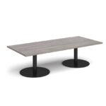 DAMS Monza rectangular coffee table with flat round bases 1800mm x 800mm-34781