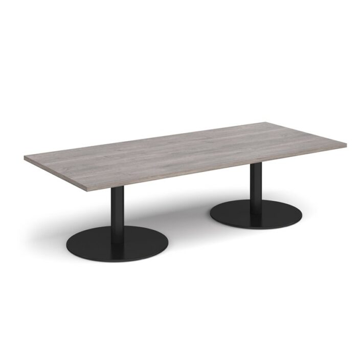 DAMS Monza rectangular coffee table with flat round bases 1800mm x 800mm-34781