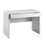 DAMS Luxor home office workstation with integrated full length drawer - white gloss-0