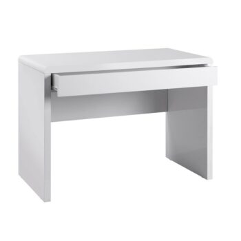 DAMS Luxor home office workstation with integrated full length drawer - white gloss-0