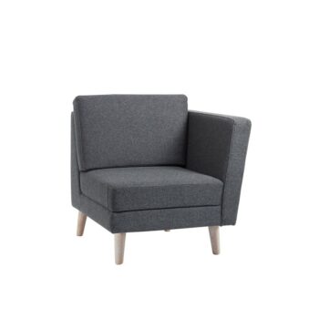 DAMS Lyric modular soft seating chair with left arm and wooden legs-0