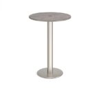 DAMS Monza circular poseur table 800mm with central circular cutout 80mm-35232