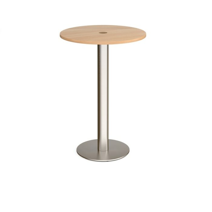 DAMS Monza circular poseur table 800mm with central circular cutout 80mm-0
