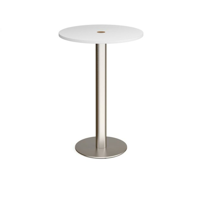 DAMS Monza circular poseur table 800mm with central circular cutout 80mm-35234