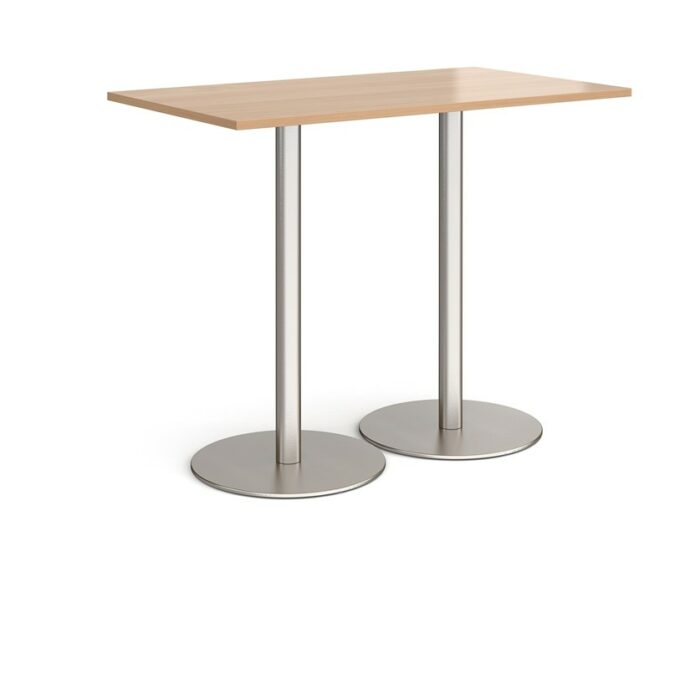 DAMS Monza rectangular poseur table with flat round bases 1400mm x 800mm-35097
