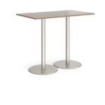 DAMS Monza rectangular poseur table with flat round bases 1400mm x 800mm-35095