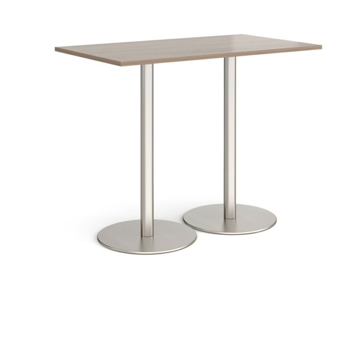 DAMS Monza rectangular poseur table with flat round bases 1400mm x 800mm-35095