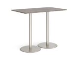 DAMS Monza rectangular poseur table with flat round bases 1400mm x 800mm-35098