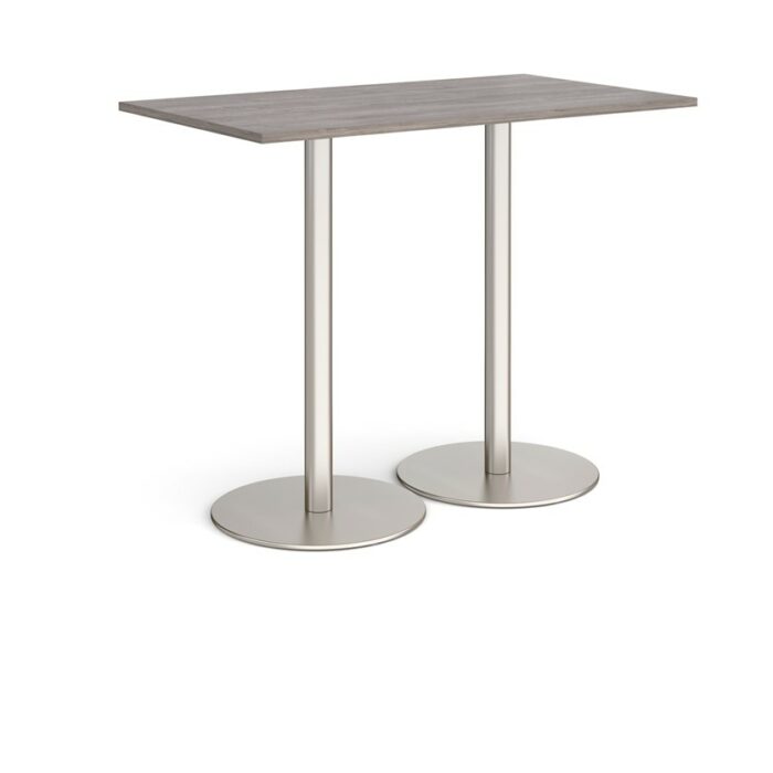 DAMS Monza rectangular poseur table with flat round bases 1400mm x 800mm-35098