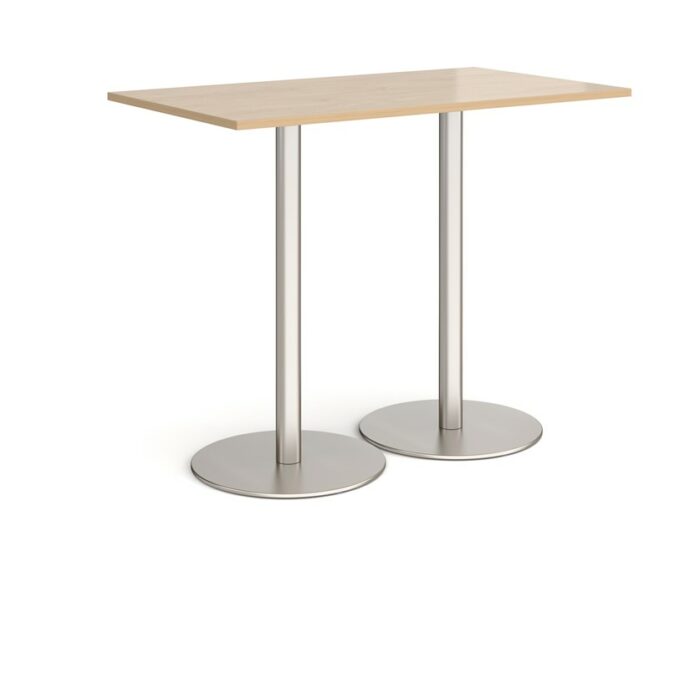 DAMS Monza rectangular poseur table with flat round bases 1400mm x 800mm-35096