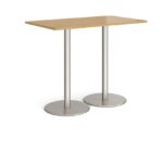 DAMS Monza rectangular poseur table with flat round bases 1400mm x 800mm-35094