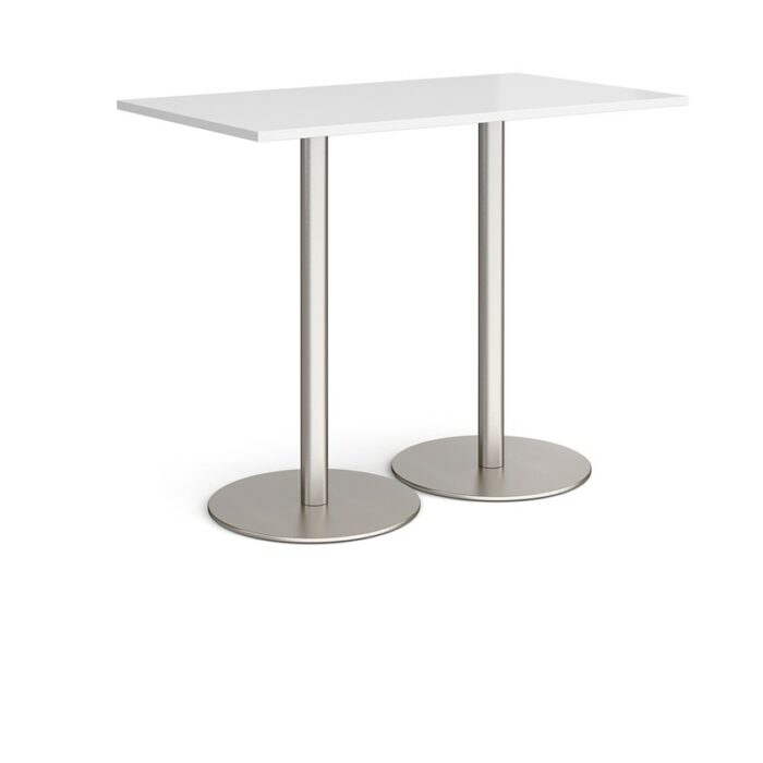 DAMS Monza rectangular poseur table with flat round bases 1400mm x 800mm-35093