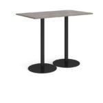 DAMS Monza rectangular poseur table with flat round bases 1400mm x 800mm-35088