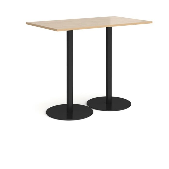 DAMS Monza rectangular poseur table with flat round bases 1400mm x 800mm-35090