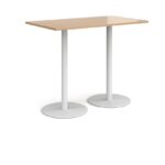 DAMS Monza rectangular poseur table with flat round bases 1400mm x 800mm-35109