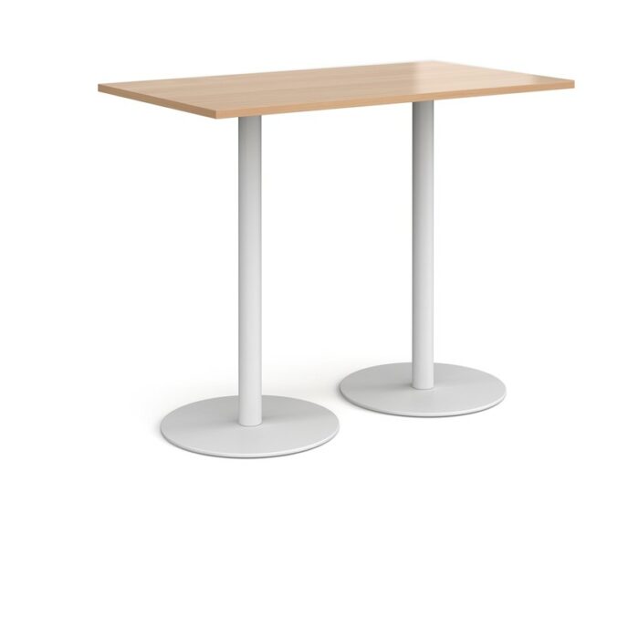 DAMS Monza rectangular poseur table with flat round bases 1400mm x 800mm-35109