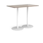DAMS Monza rectangular poseur table with flat round bases 1400mm x 800mm-35108