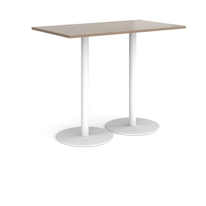 DAMS Monza rectangular poseur table with flat round bases 1400mm x 800mm-35108