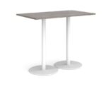 DAMS Monza rectangular poseur table with flat round bases 1400mm x 800mm-35104