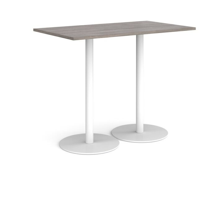 DAMS Monza rectangular poseur table with flat round bases 1400mm x 800mm-35104