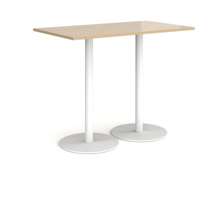 DAMS Monza rectangular poseur table with flat round bases 1400mm x 800mm-35105