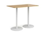 DAMS Monza rectangular poseur table with flat round bases 1400mm x 800mm-35106