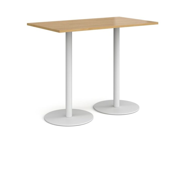 DAMS Monza rectangular poseur table with flat round bases 1400mm x 800mm-35106