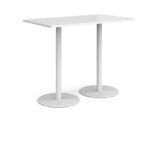 DAMS Monza rectangular poseur table with flat round bases 1400mm x 800mm-35107