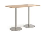 DAMS Monza rectangular poseur table with flat round bases 1600mm x 800mm-35145