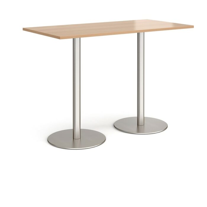 DAMS Monza rectangular poseur table with flat round bases 1600mm x 800mm-35145