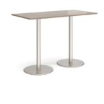 DAMS Monza rectangular poseur table with flat round bases 1600mm x 800mm-35142