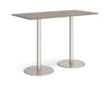 DAMS Monza rectangular poseur table with flat round bases 1600mm x 800mm-35143