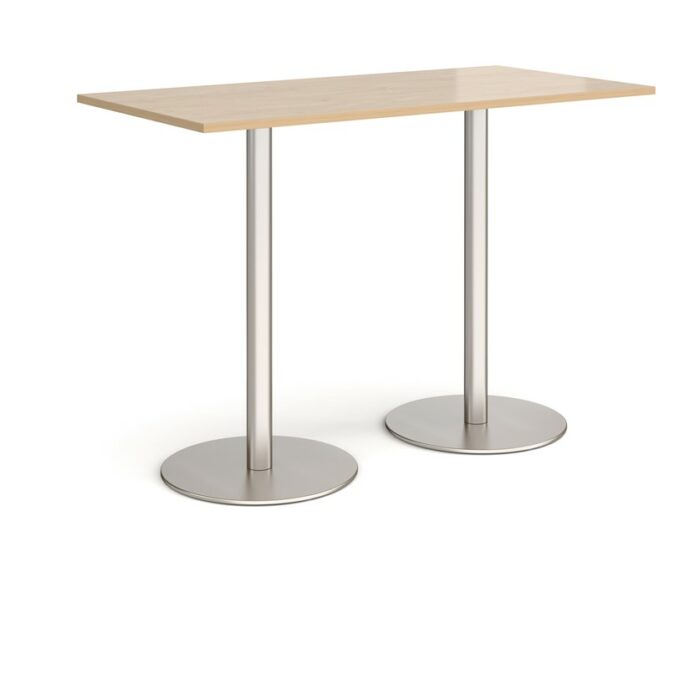 DAMS Monza rectangular poseur table with flat round bases 1600mm x 800mm-35141