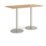 DAMS Monza rectangular poseur table with flat round bases 1600mm x 800mm-35146