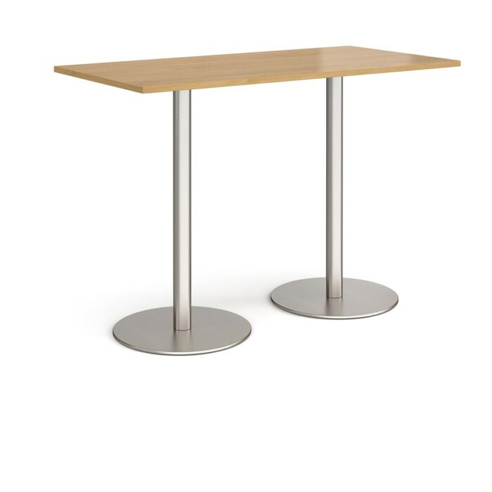 DAMS Monza rectangular poseur table with flat round bases 1600mm x 800mm-35146
