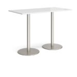 DAMS Monza rectangular poseur table with flat round bases 1600mm x 800mm-35144