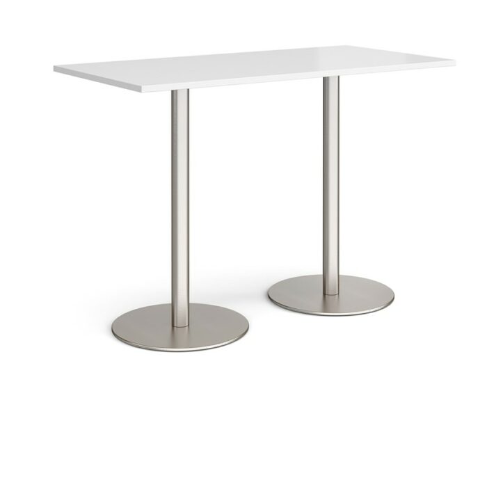 DAMS Monza rectangular poseur table with flat round bases 1600mm x 800mm-35144