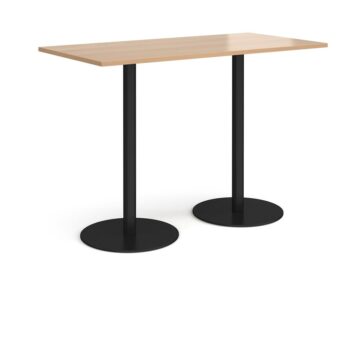 DAMS Monza rectangular poseur table with flat round bases 1600mm x 800mm-0