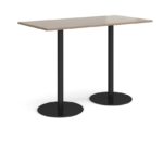 DAMS Monza rectangular poseur table with flat round bases 1600mm x 800mm-35140