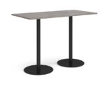 DAMS Monza rectangular poseur table with flat round bases 1600mm x 800mm-35137