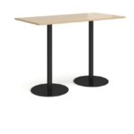 DAMS Monza rectangular poseur table with flat round bases 1600mm x 800mm-35138
