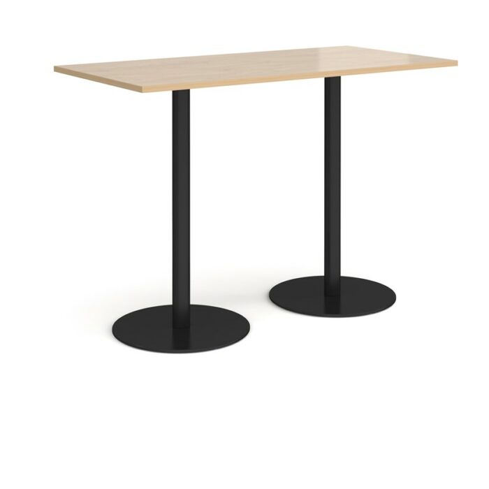 DAMS Monza rectangular poseur table with flat round bases 1600mm x 800mm-35138