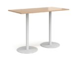 DAMS Monza rectangular poseur table with flat round bases 1600mm x 800mm-35154