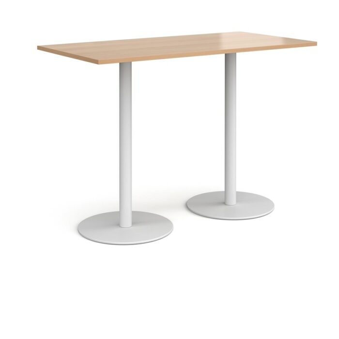 DAMS Monza rectangular poseur table with flat round bases 1600mm x 800mm-35154