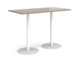 DAMS Monza rectangular poseur table with flat round bases 1600mm x 800mm-35152